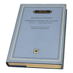 Commentaries On Plato Vol 2 Parmenides I Ficino Vanhaelen Harvard Blue HC USA